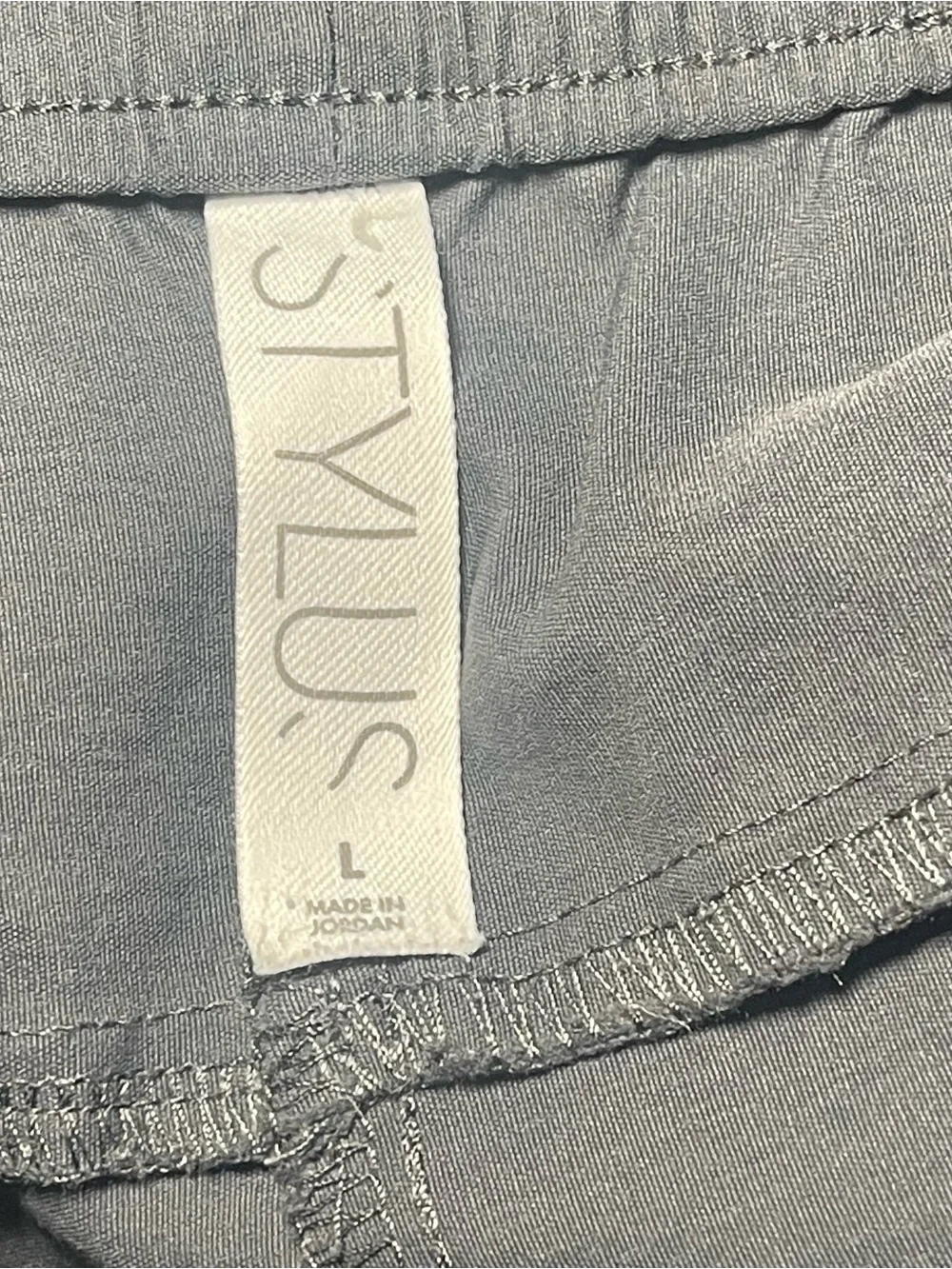 Stylus Men’s Gray Performance Stretch Athletic Casual Shorts Size L Large